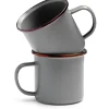 Online Barebones Emaille mok 473 ml grey 2-pack