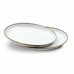 Barebones Emaille plat bord ø 280 mm eggshell 2-pack