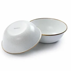 Barebones Emaille schaal eggshell 2-pack