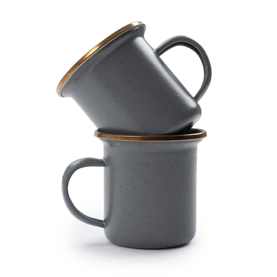 Barebones Espresso mok 148 ml slate grey 2-pack