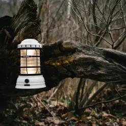 Barebones Forest USB lantaarn vintage white