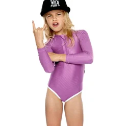 Outlet Beach & Bandits  Orchid Ribbed badpak junior purple