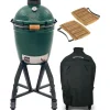Big Green Egg  Medium houtskoolbarbecue inclusief onderstel, zijtafels en hoes