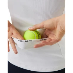 Hot Björn Borg  Ace Rib Pocket tennis tanktop dames brilliant  white