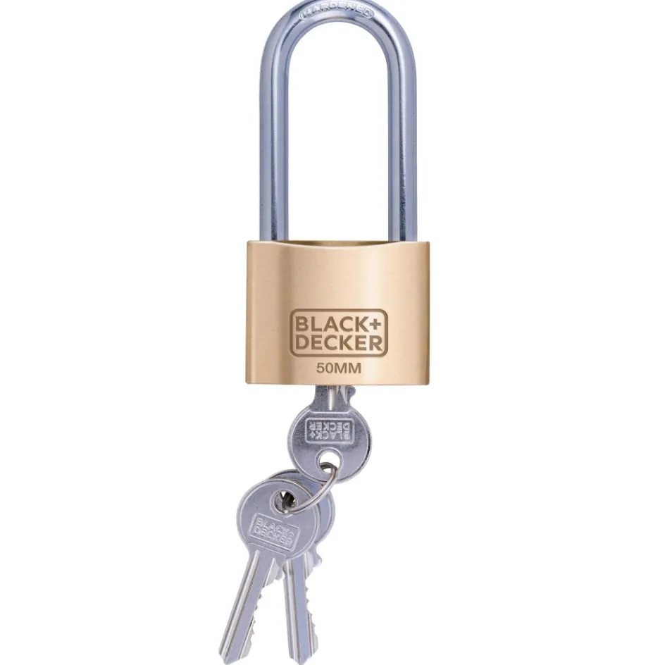 Sale Black & Decker Lang hangslot messing 50 mm