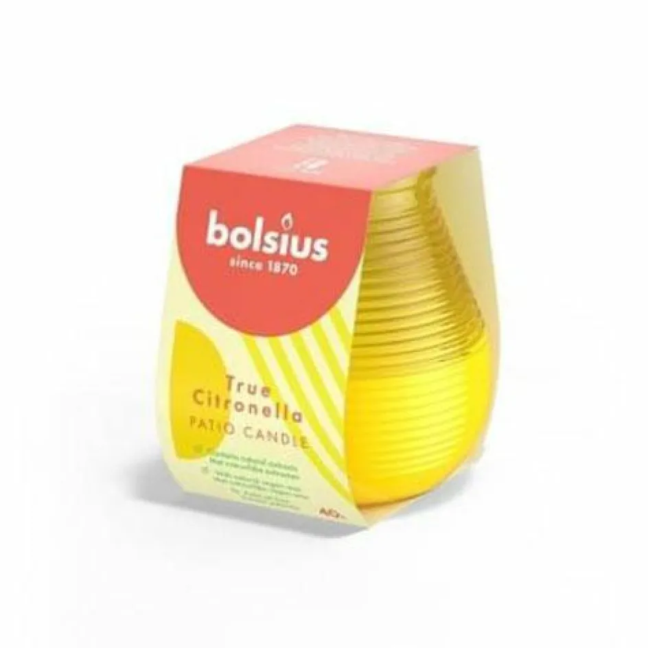 New Bolsius Citronella buitenkaars geel