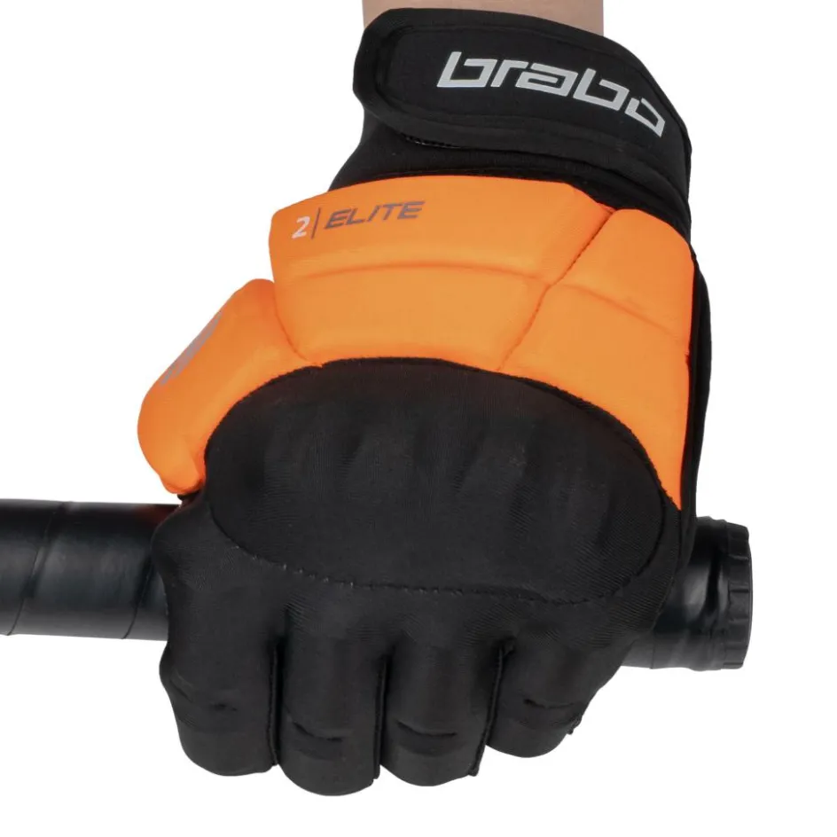 Sale Brabo Elite Pro Player hockeyhandschoen orange grey