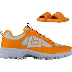 Online Brabo Tribute hockeyschoenen junior orange white inclusief slippers