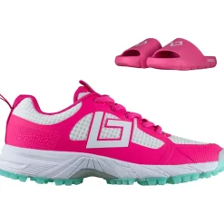 Brabo Tribute hockeyschoenen junior pink aqua inclusief slippers