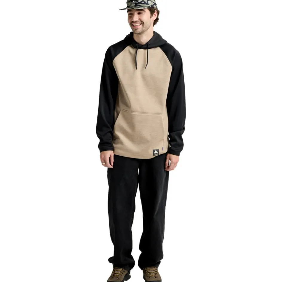 Burton Crown hoodie heren summit taupe true black