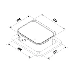 Carbest 2-pits kookplaat met glazen deksel