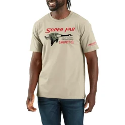 Carhartt LFAB Graphic shirt heren oat milk