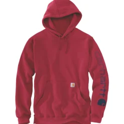 Carhartt Logo Sleeve Graphic hoodie heren industry red