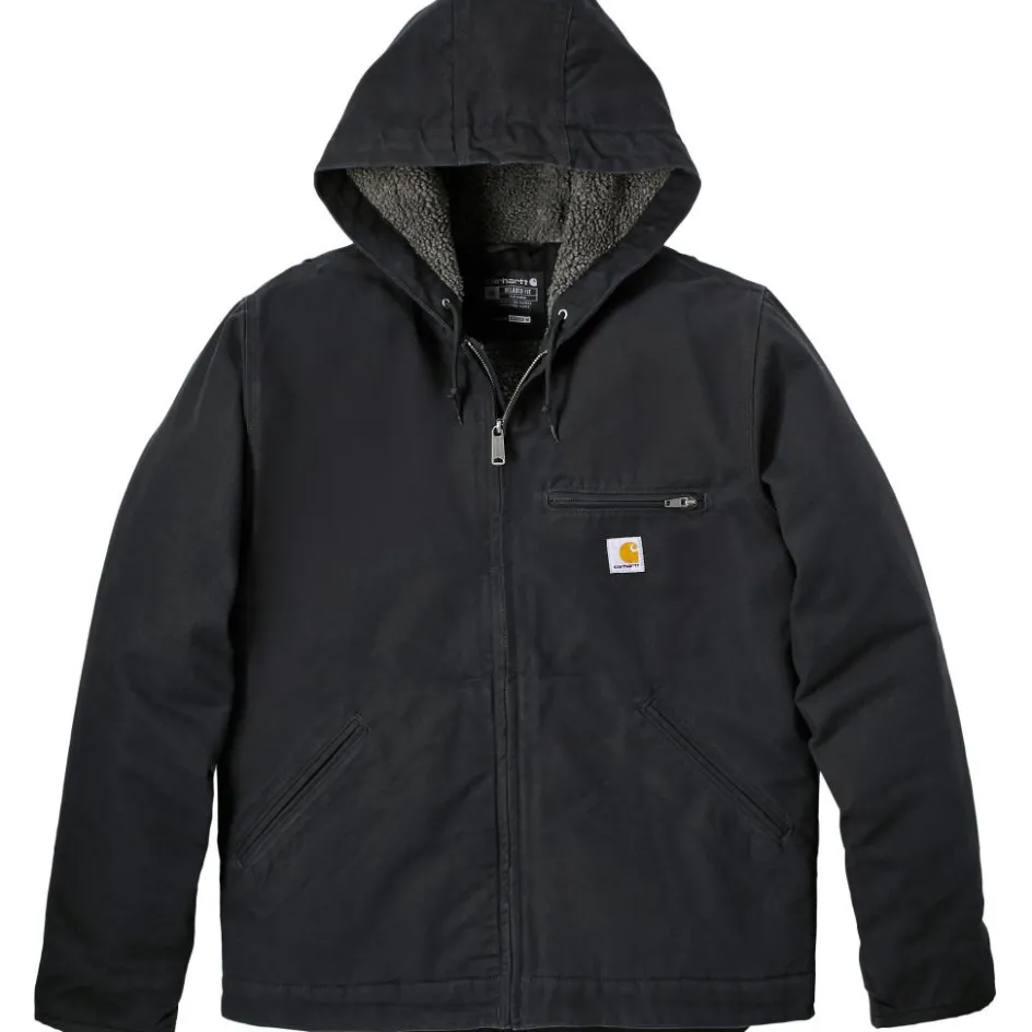 Carhartt Relaxed Fit Washed Duck Shepa Lined winterjas heren black