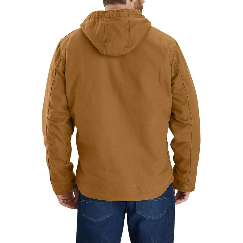 Sale Carhartt Relaxed Fit Washed Duck Sherpa Lined winterjas heren brown