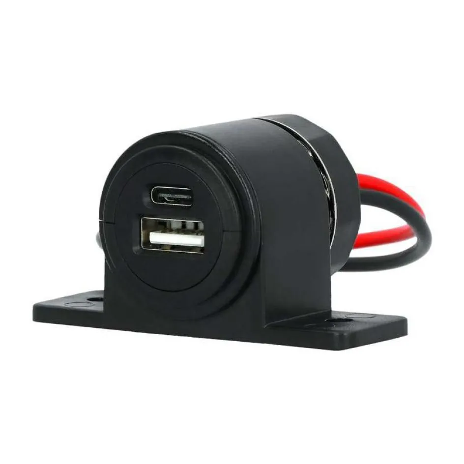 Carpoint Opbouw contactdoos USB-A + USB-C