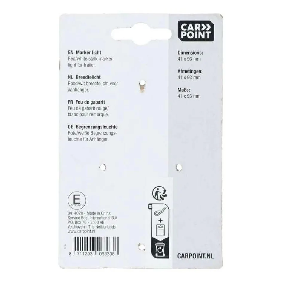 Carpoint 12V breedtelicht rood wit