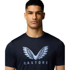 Best Castore Adapt Short Graphic shirt heren midnight navy sky blue