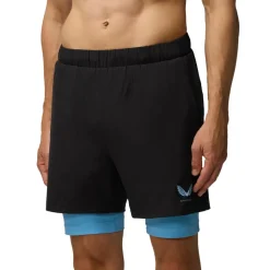 Castore Flow 2-in-1 short heren black cool blue