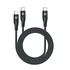 Celly USB-C-ingang oplaadkabel zwart 1,3 meter