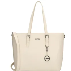 Best Charm London  Birmingham 15,6 inch laptop schoudertas crème