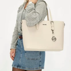 Best Charm London  Birmingham 15,6 inch laptop schoudertas crème