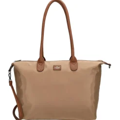 Outlet Charm London  Buckingham 15,6 inch laptop schoudertas taupe