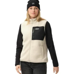 ColourWear Pile bodywarmer dames off white