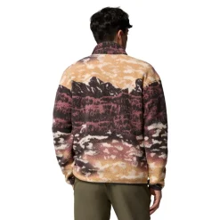 Columbia Helvetia II Printed Half Snap sweater heren camel brown