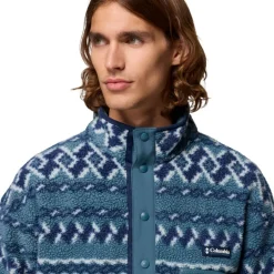 Columbia Helvetia II Printed Half Snap sweater heren everblue
