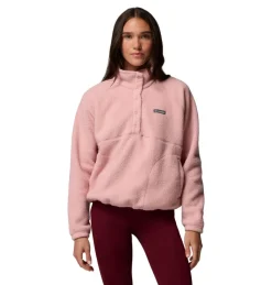 Discount Columbia Jasper Ridge Pebble Half Snap sweater dames eraser pink