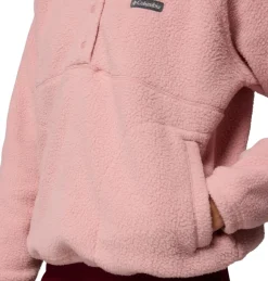 Discount Columbia Jasper Ridge Pebble Half Snap sweater dames eraser pink