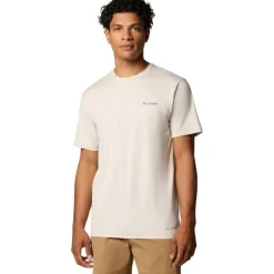 Columbia Kwick Hike Technical shirt heren dark stone heather linear view multi