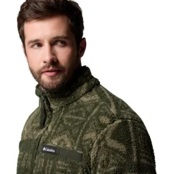 Online Columbia Rugged Ridge High Pile Half Zip sweater heren greenscape deschutes days