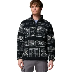 Clearance Columbia Rugged Ridge High Pile Half Zip sweater heren black deschutes day