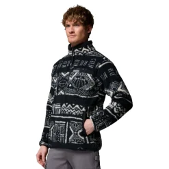 Clearance Columbia Rugged Ridge High Pile Half Zip sweater heren black deschutes day