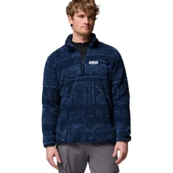 Sale Columbia Rugged Ridge High Pile Half Zip sweater heren coll navy deschutes day