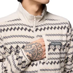 Columbia Sweater Weather II Printed Half Zip sweater heren dark stone knitknot