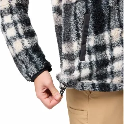 Columbia West Bend Print fleece vest dames black herringplaid