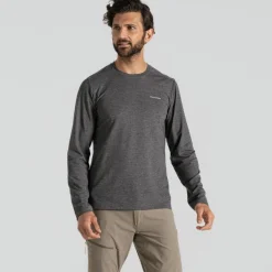 Craghoppers NosiLife Abel shirt heren black pepper marl