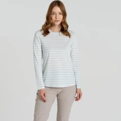 Outlet Craghoppers NosiLife Akona shirt dames nimbus blue stripe