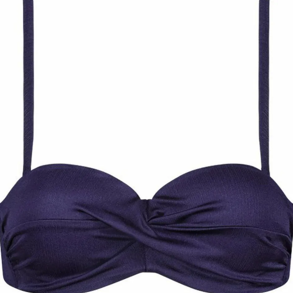 Hot Cyell Satin Navy Padded Wired bikini top dames
