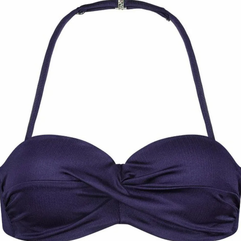 Hot Cyell Satin Navy Padded Wired bikini top dames