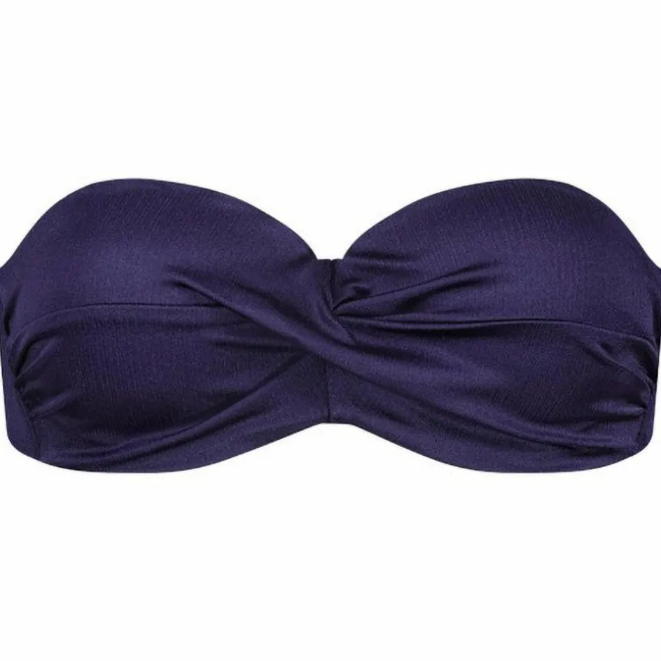 Hot Cyell Satin Navy Padded Wired bikini top dames