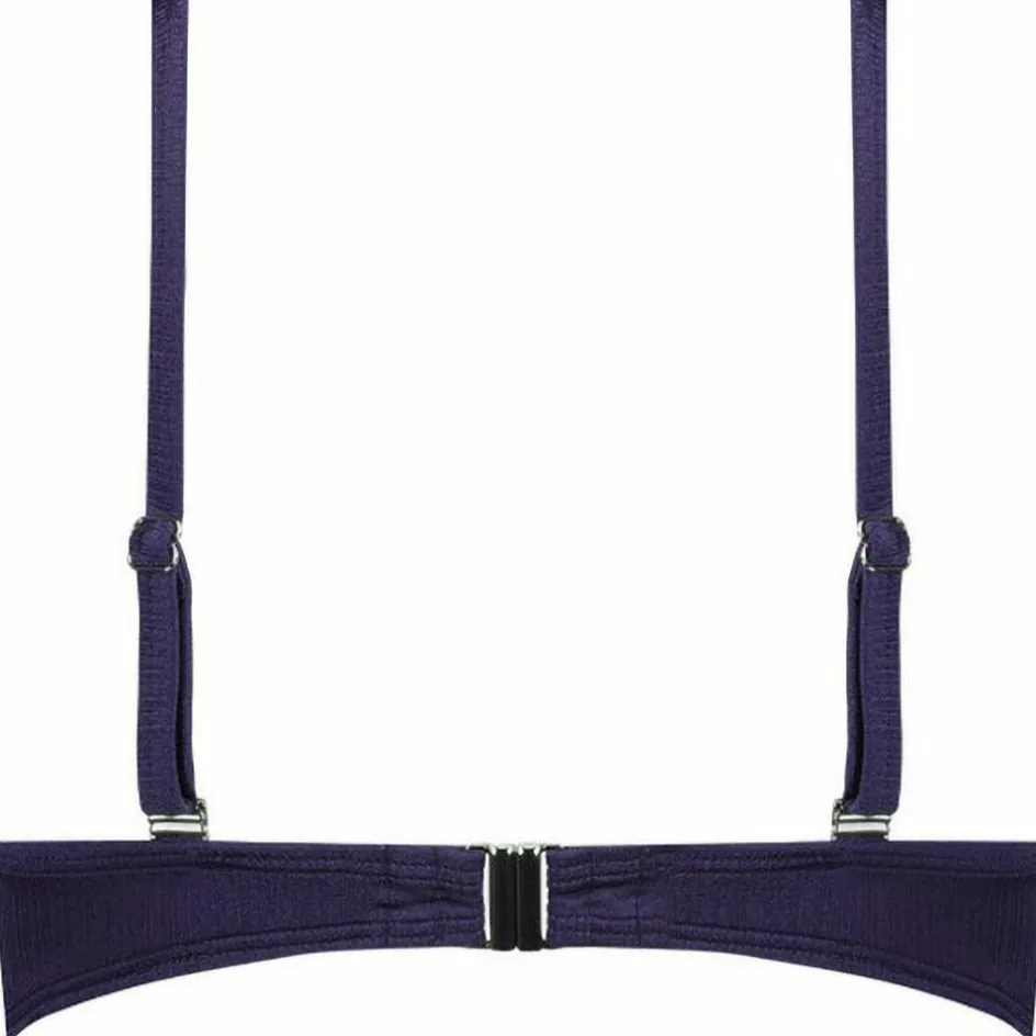 Hot Cyell Satin Navy Padded Wired bikini top dames