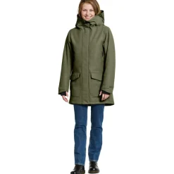 Outlet Didriksons Frida winterjas dames deep green