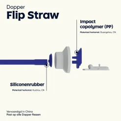 Dopper Flip Straw rietje white