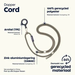 Dopper koord sandy black