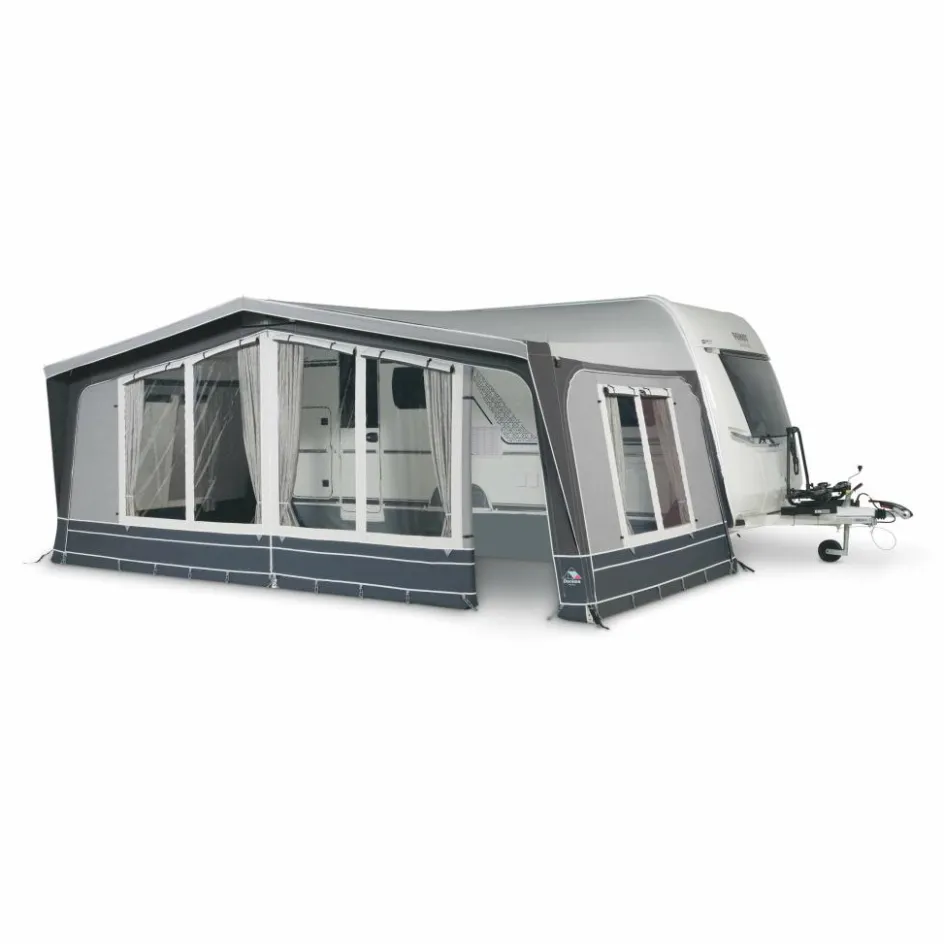 Outlet Doréma Diamond XL300 De Luxe voortent 25 mm stalen frame antraciet