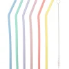 Discount Dotz Gebogen Siliconen rietjes 6-pack multicolor